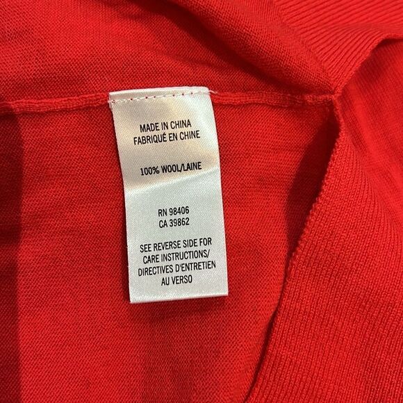 Theory Womens Long Sleeve half button down Wool Knit Sweatshirt size L - Picture 6 of 8